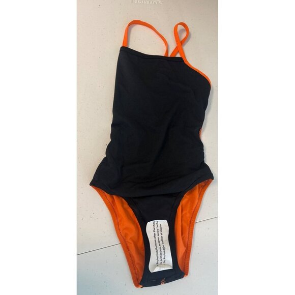 Speedo‎ Women S Edge Splice One-Piece Swimsuit (Black/Orange  26), NWT - Picture 10 of 10